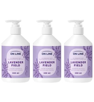 (BUNDLE OF 3) ON LINE HAND & BODY WASH WITH OIL LAVENDER FIELD 500ML