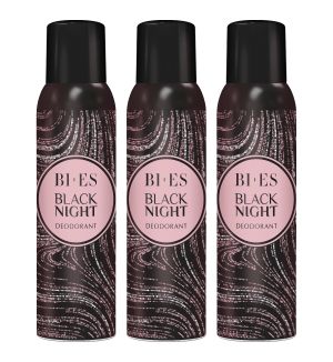 (BUNDLE OF 3) BI-ES BLACK NIGHT DEODORANT SPRAY 150ML