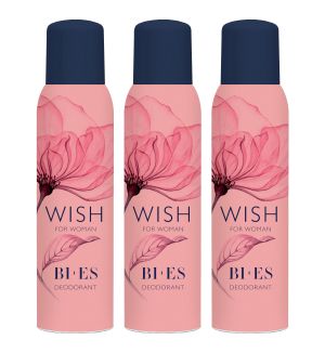 (BUNDLE OF 3) BI-ES WISH FOR WOMAN DEODORANT SPRAY 150ML