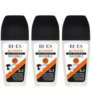 (BUNDLE OF 3) BI-ES INVISIBLE FOR WOMAN ROLL ON 50ML