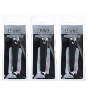 (BUNDLE OF 3) MUST 6398 TOENAIL CLIPPER WITH NAIL FILE