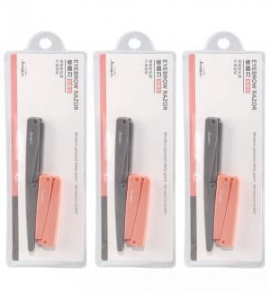 (BUNDLE OF 3) KINEPIN J1015 FOLDABLE EYEBROW RAZOR (2PCS)