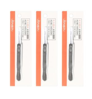 (BUNDLE OF 3) KINEPIN J1190A ACNE TWEEZERS (CURVED TIP)