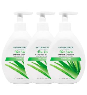 (BUNDLE OF 3) NATURAVERDE ALOE VERA MOISTURISING LIQUID HAND SOAP 500ML