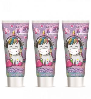 (BUNDLE OF 3) NATURAVERDE BE A UNICORN TOOTHPASTE STRAWBERRY 75ML