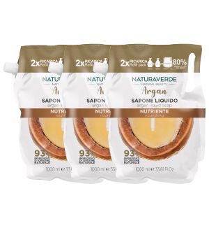 (BUNDLE OF 3) NATURAVERDE ARGAN NOURISHING LIQUID HAND SOAP REFILL 1000ML
