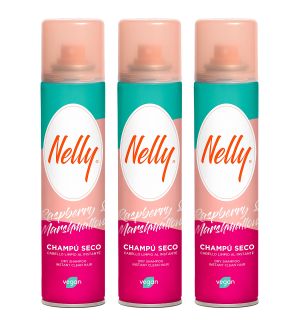 (BUNDLE OF 3) NELLY DRY SHAMPOO RASPBERRY & MARSHMALLOW 75ML