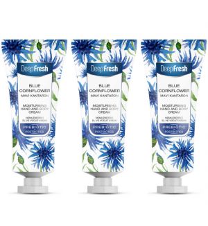 (BUNDLE OF 3) DEEP FRESH BLUE CORNFLOWER MOISTURISING HAND & BODY CREAM 50ML