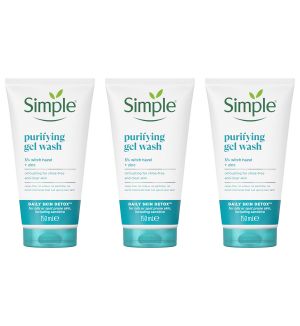 (BUNDLE OF 3) SIMPLE DAILY SKIN DETOX PURIFYING GEL WASH 150ML