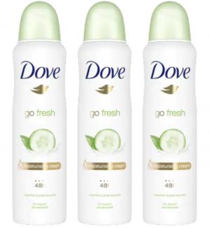 (BUNDLE OF 3) DOVE DEODORANT SPRAY CUCUMBER & GREEN TEA 250ML