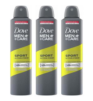 (BUNDLE OF 3) DOVE MEN+CARE DEODORANT SPRAY SPORT ACTIVE+FRESH 250ML