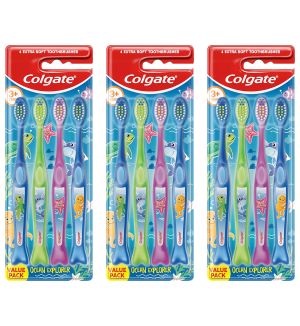 (BUNDLE OF 3) COLGATE TOOTHBRUSH OCEAN EXPLORER EXTRA SOFT VALUE PACK