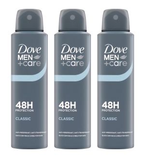 (BUNDLE OF 3) DOVE MEN+CARE DEODORANT SPRAY CLASSIC 150ML