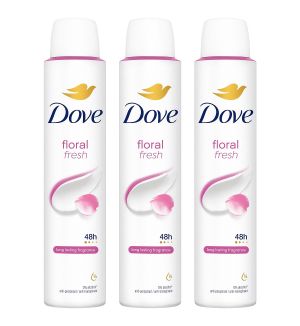(BUNDLE OF 3) DOVE DEODORANT SPRAY FLORAL FRESH 200ML