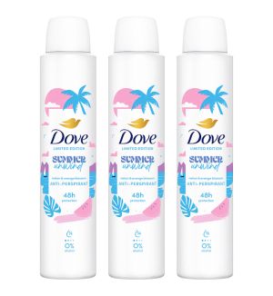 (BUNDLE OF 3) DOVE DEODORANT SPRAY SUMMER UNWIND 200ML
