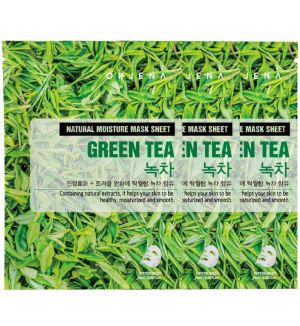(BUNDLE OF 3) ORJENA NATURAL MOISTURE MASK SHEET GREEN TEA 23ML