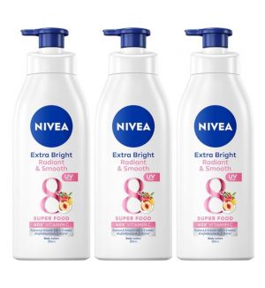 (BUNDLE OF 3) NIVEA EXTRA BRIGHT RADIANT & SMOOTH BODY LOTION 380ML