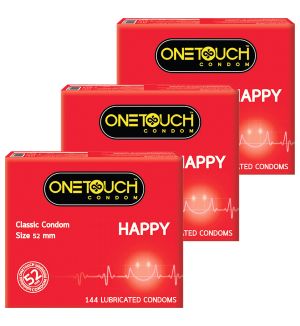 (BUNDLE OF 3) ONETOUCH HAPPY CLASSIC CONDOM 144S