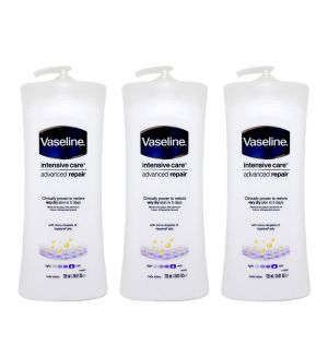 (BUNDLE OF 3) VASELINE INTENSIVE CARE ADVANCED REPAIR LOTION 725ML (LIGHTLY SCENTED)