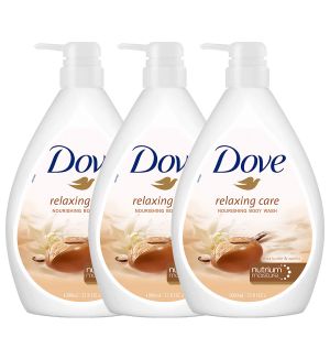 (BUNDLE OF 3) DOVE BODY WASH SHEA BUTTER & VANILLA 1L
