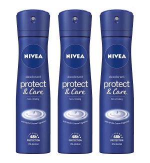 (BUNDLE OF 3) NIVEA DEODORANT SPRAY (L) PROTECT & CARE 150ML