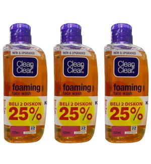 (BUNDLE OF 3) JOHNSON C&C  FOAMING FACIAL WASH 2 X 100ML
