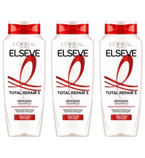 (BUNDLE OF 3) L'OREAL PARIS TOTAL REPAIR 5 REPAIRING SHAMPOO 280ML