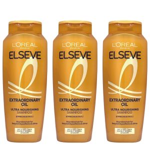 (BUNDLE OF 3) L'OREAL PARIS EXTRAORDINARY OIL ULTRA NOURISHING SHAMPOO 280ML