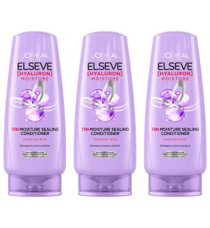(BUNDLE OF 3) LOREAL PARIS ELSEVE HYALURON MOISTURE CONDITIONER 265ML (EXP: 10/2027)