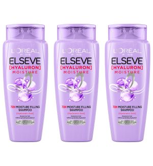 (BUNDLE OF 3) LOREAL PARIS ELSEVE HYALURON MOISTURE SHAMPOO 280ML (EXP: 09/2027)