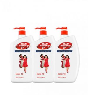 (BUNDLE OF 3)  LIFEBUOY ANTIBACTERIAL BODY WASH - TOTAL 10 950ML