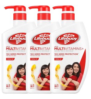 (BUNDLE OF 3)  LIFEBUOY ANTIBACTERIAL BODY WASH - TOTAL 10 920ML