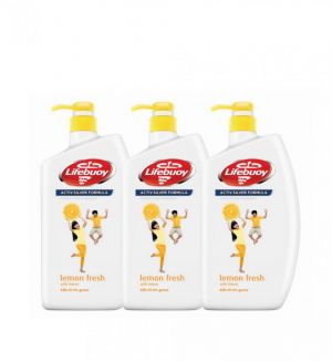 (BUNDLE OF 3) LIFEBUOY ANTIBACTERIAL BODY WASH - LEMON FRESH 950ML