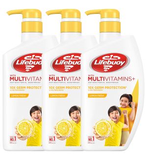 (BUNDLE OF 3) LIFEBUOY ANTIBACTERIAL BODY WASH - LEMON FRESH 920ML