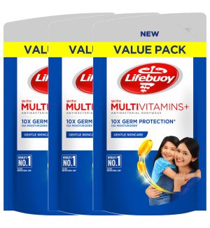 (BUNDLE OF 3) LIFEBUOY BODY WASH REFILL - GENTLE SKINCARE 800ML