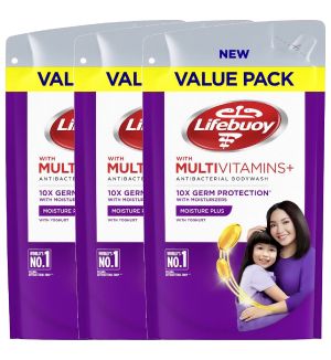 (BUNDLE OF 3) LIFEBUOY BODY WASH REFILL - MOISTURE PLUS 800ML