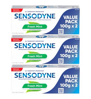 (BUNDLE OF 3) SENSODYNE FRESH MINT TOOTHPASTE 2X100G