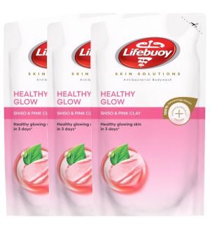 (BUNDLE OF 3) LIFEBUOY BODY WASH REFILL - SHISO & PINK CLAY 700ML
