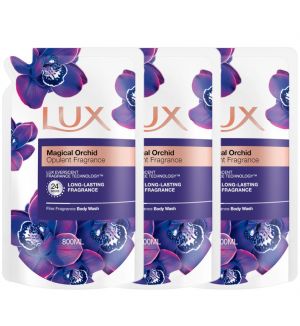 (BUNDLE OF 3) LUX MAGICAL ORCHID BODY WASH REFILL 800ML