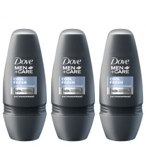 (BUNDLE OF 3) DOVE MEN+CARE DEODORANT ROLL ON COOL FRESH 50ML