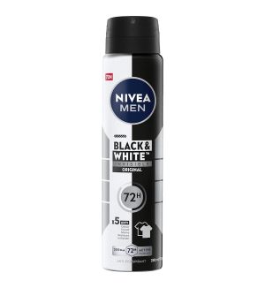 NIVEA MEN DEODORANT SPRAY BLACK & WHITE INVISIBLE ORIGINAL 250ML