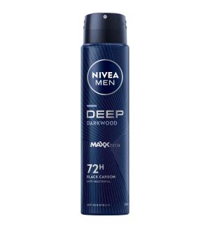 NIVEA MEN DEODORANT SPRAY DEEP BLACK CARBON 250ML