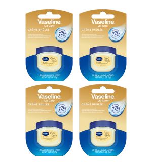 (BUNDLE OF 4) VASELINE LIP CARE TUB CREME BRULEE 7G