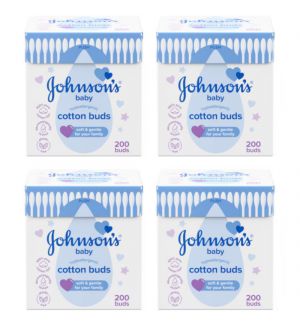 (BUNDLE OF 4) JOHNSON BABY COTTON BUDS 200S