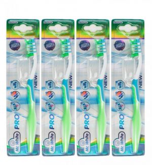 (BUNDLE OF 4) MR WHITE PRO TOOTHBRUSH WITH COVER (MEDIUM)