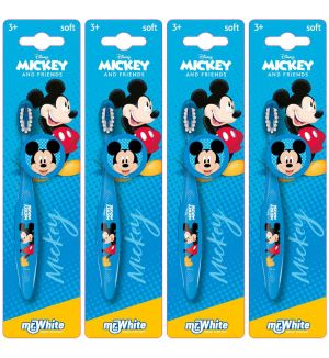 (BUNDLE OF 4) MR WHITE MICKEY MANUAL TOOTHBRUSH