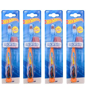 (BUNDLE OF 4) MR WHITE HOT WHEELS MANUAL TOOTHBRUSH SOFT