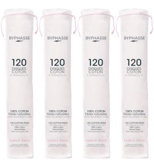 (BUNDLE OF 4) BYPHASSE FACE COTTON PADS 120'S