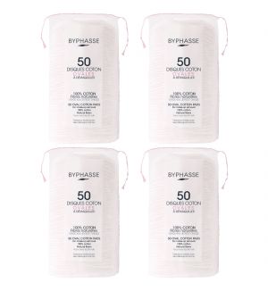 (BUNDLE OF 4) BYPHASSE OVAL COTTON PADS 50'S