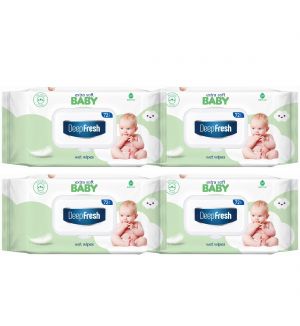 (BUNDLE OF 4) DEEP FRESH EXTRA SOFT BABY WET WIPES 72PCS